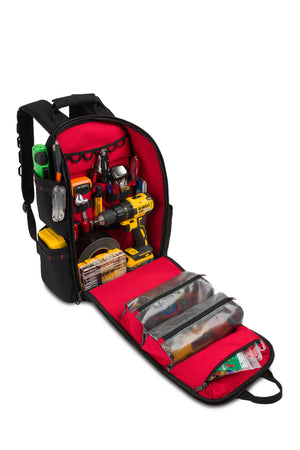 Swissgear 1035 Pro Toolbag Backpack - Black Carefully designed layout with strategically placed pockets ensures easy access and neat organization of all your tools, from wrenches to power tools
