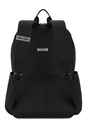 SWISSGEAR 1055 Backpack - Black - padded Comfort Fit back panel and shoulder straps provide support and comfort
