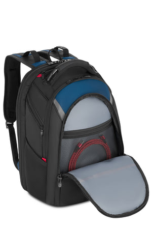 Wenger Ibex 17 inch Laptop ScanSmart Backpack - Black/Gray/Blue Quick pocket for easy access to your essentials