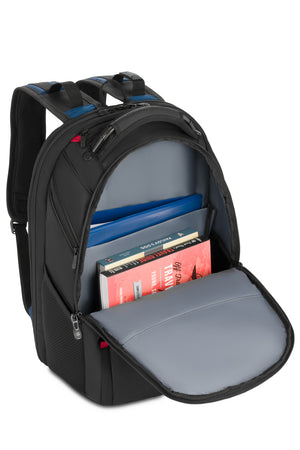 Wenger Ibex 17 inch Laptop ScanSmart Backpack - Black/Gray/Blue
