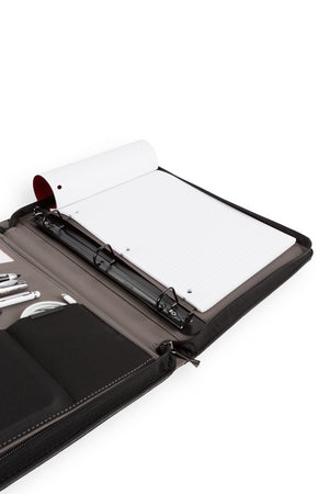Wenger Venture Zippered Presentation Padfolio - Lined notepad for easy note-taking