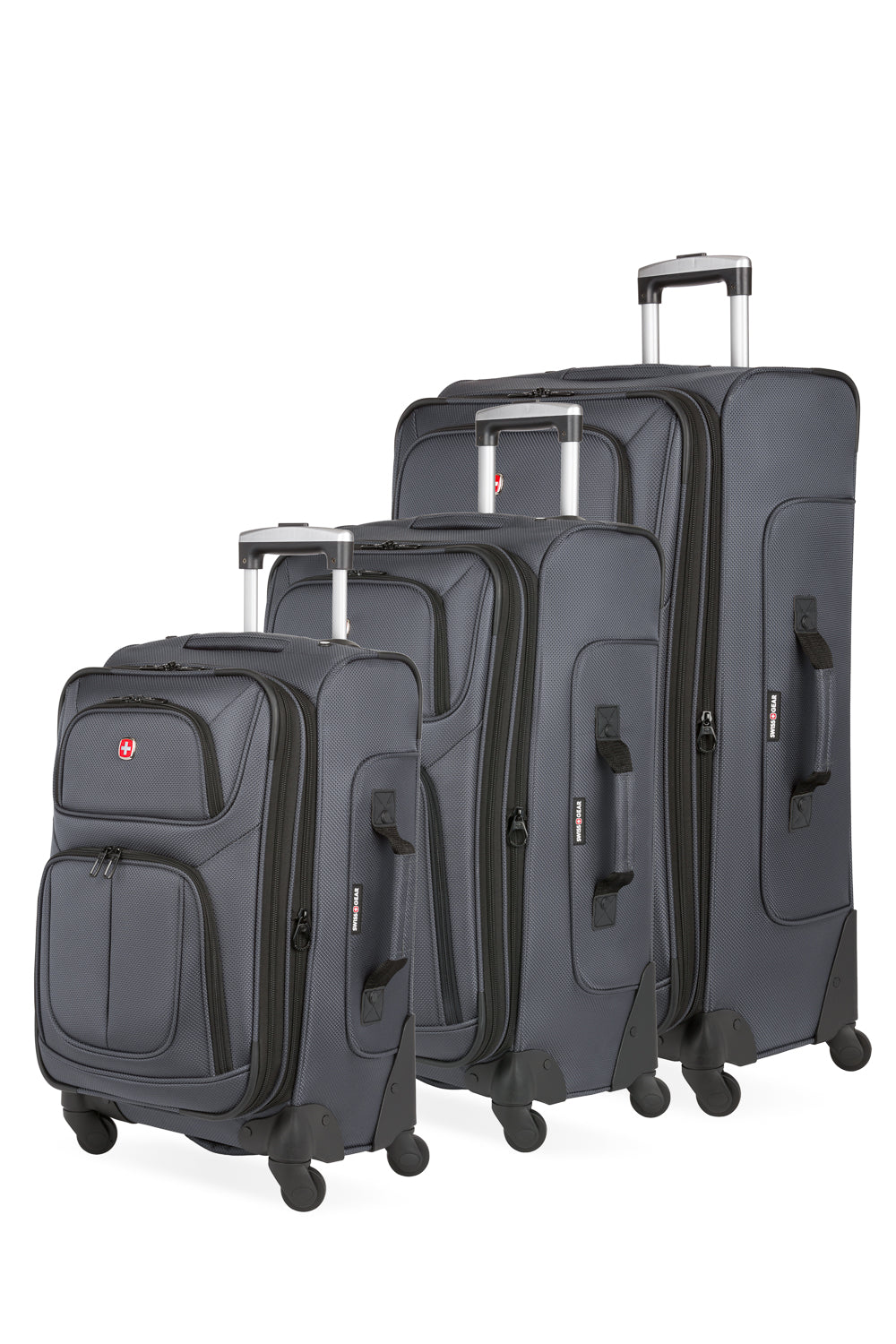 SWISSGEAR Sion 3-Piece Spinner Set in Dark Grey - Main Image