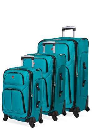 Swissgear 6283 Expandable 3pc Spinner Luggage Set - Teal