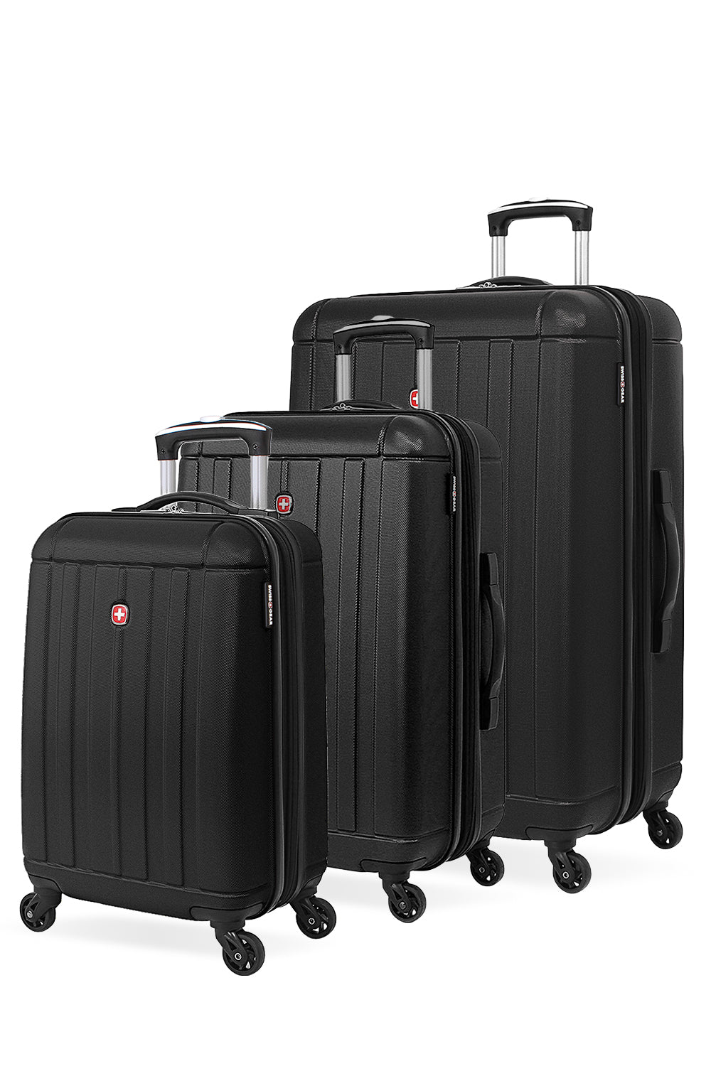 SWISSGEAR 6297 3-Piece Spinner Set in Black