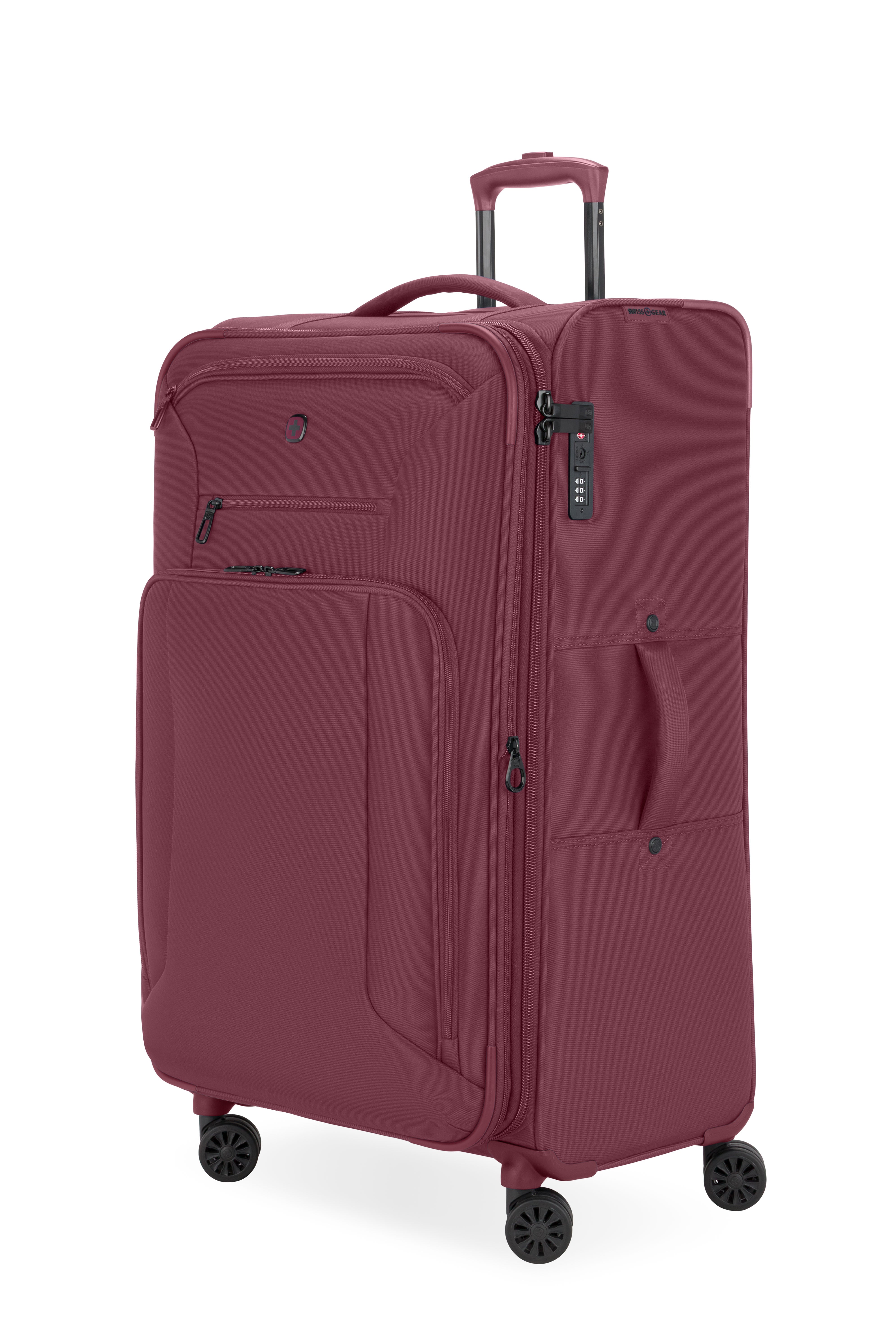 SWISSGEAR Sion Reserve Large Checked Spinner in Pomegranate