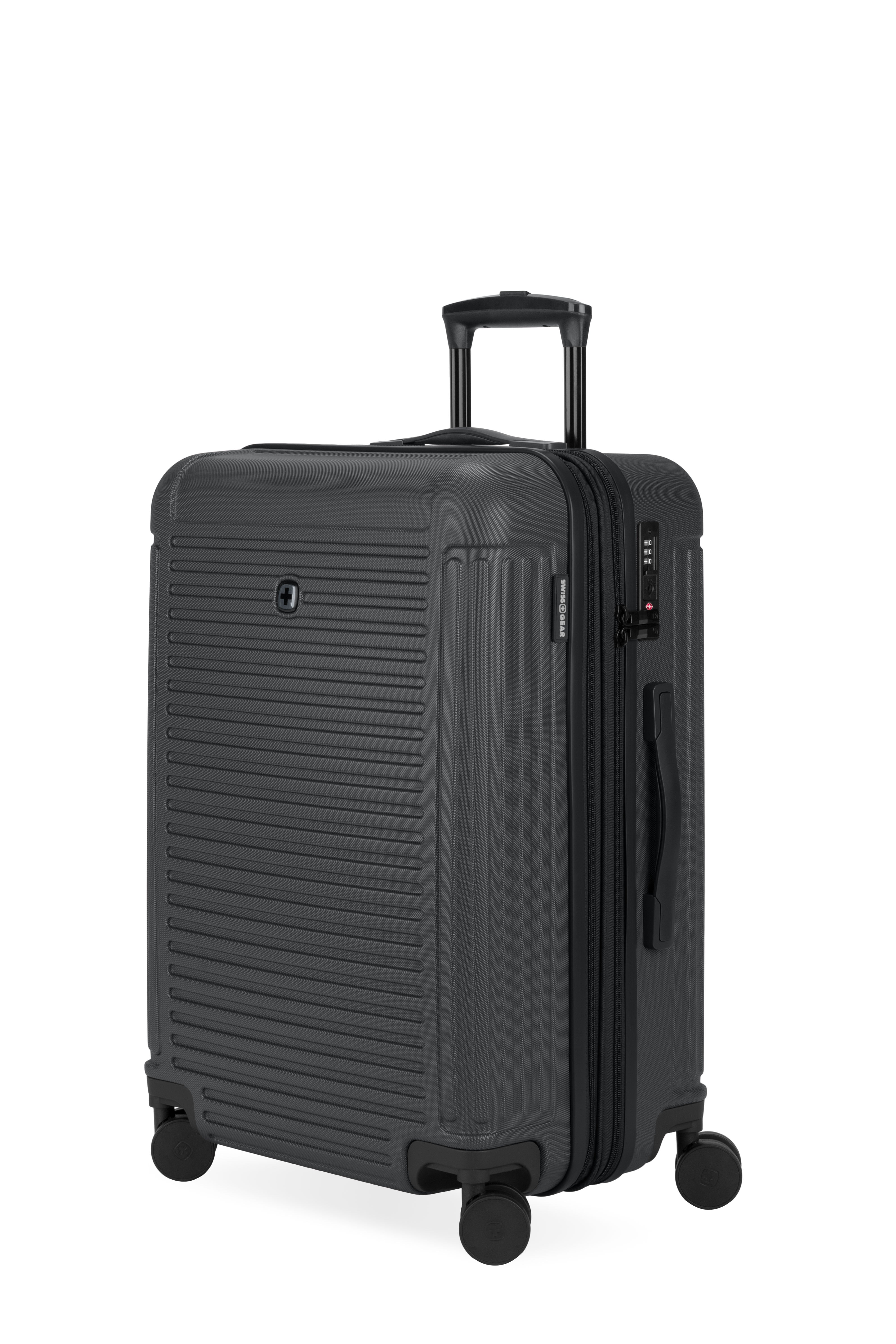 SWISSGEAR Summit Reserve Medium Checked Spinner in Black