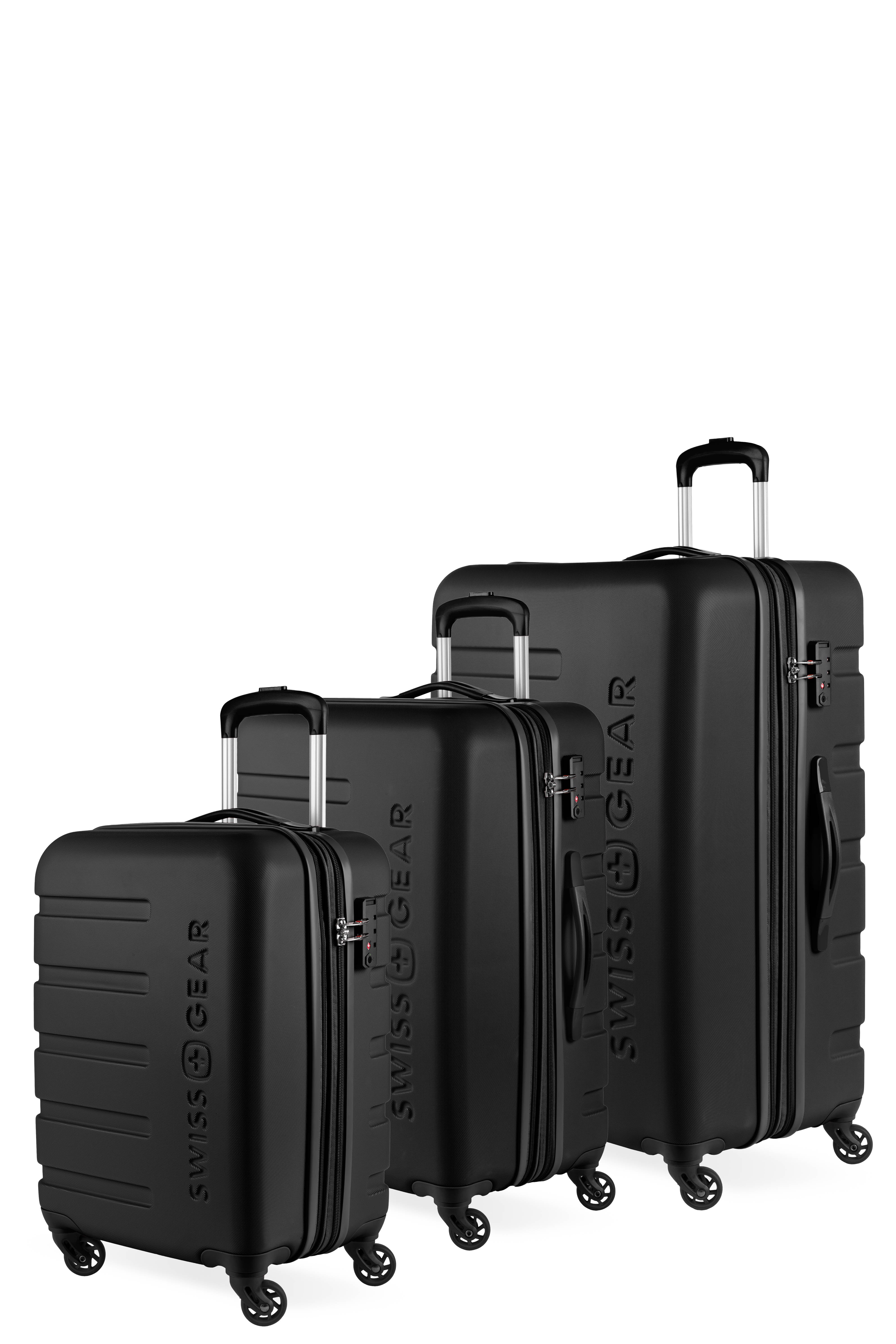 L GEAR SOLID Δ PREMIUM PACK SWISSGEAR Signature 3-Piece Spinner Set in Limited Edition Black