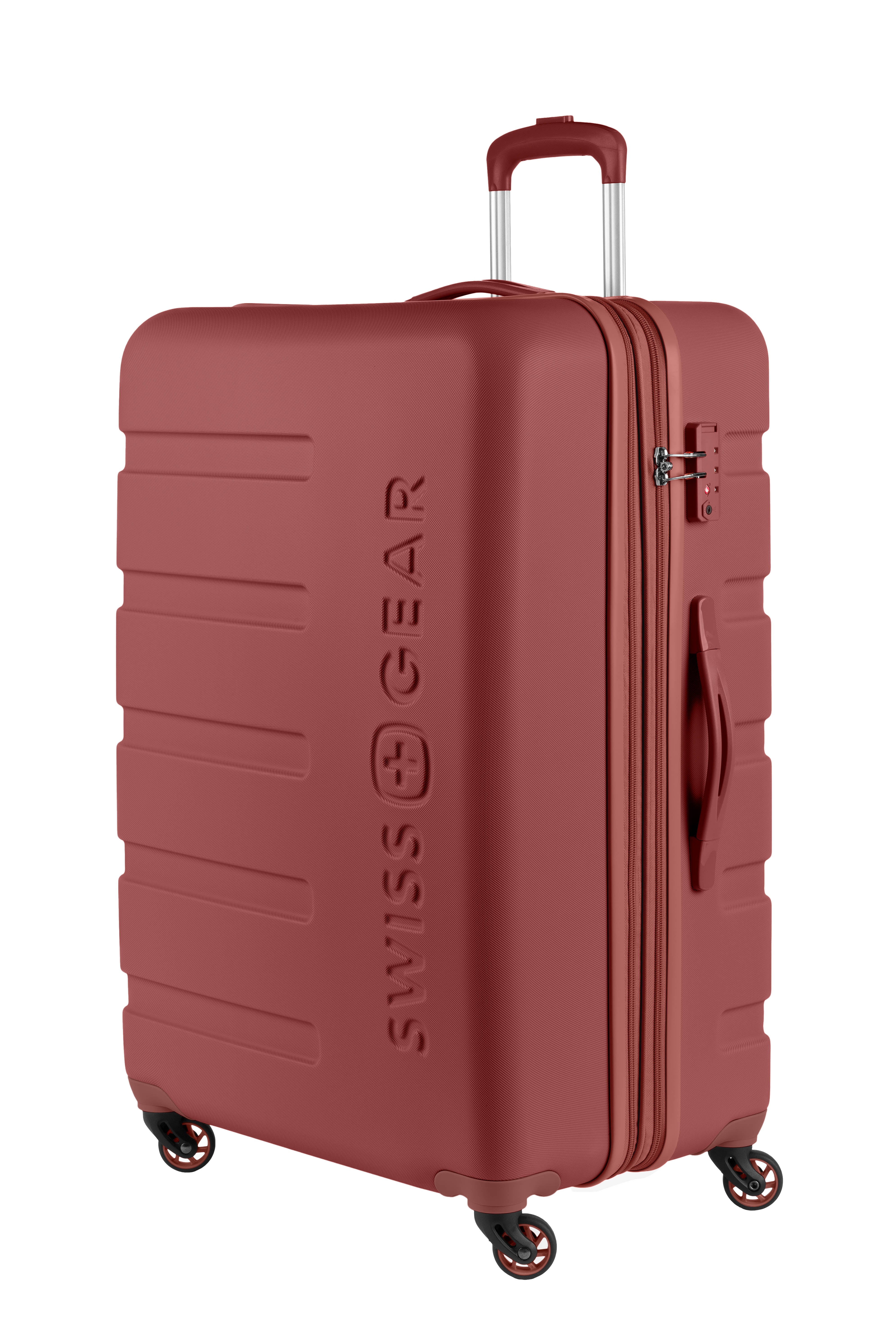 SWISSGEAR Signature Large Checked Spinner in Cinnamon Brown