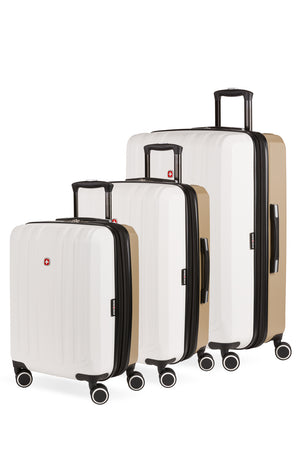 Swissgear 8028 3pc Expandable Hardside Spinner Luggage Set - Ivory/Taupe