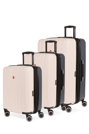 Swissgear 8028 Expandable Hardside Spinner 3pc Luggage Set - Whisper Pink/Dark Gray