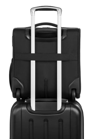 SWISSGEAR Checklite Underseater Carry On Suitcase - Black Add-a-bag strap to attach bag to the telescopic handle of another luggage