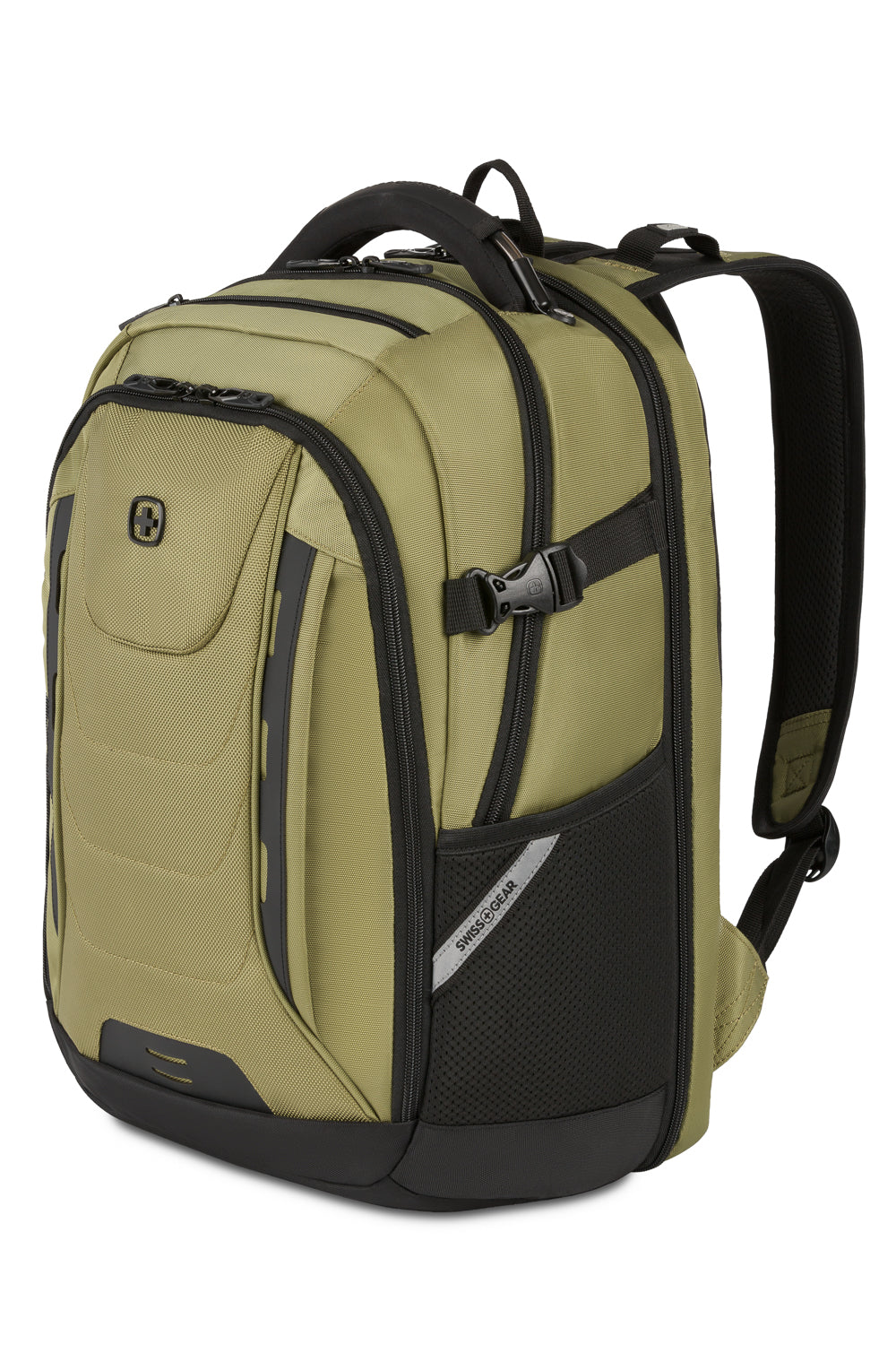 SWISSGEAR Travel Tech Pro ScanSmart Laptop Backpack in Olive Green/Bla