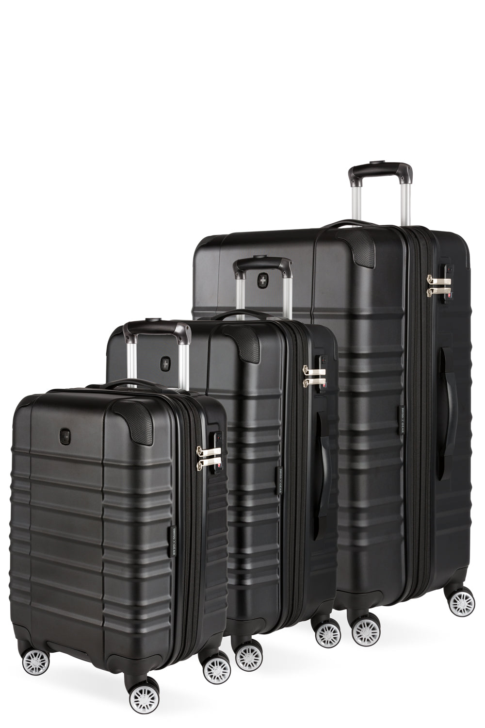 SWISSGEAR Sonic Pro 3-Piece Spinner Set in Black