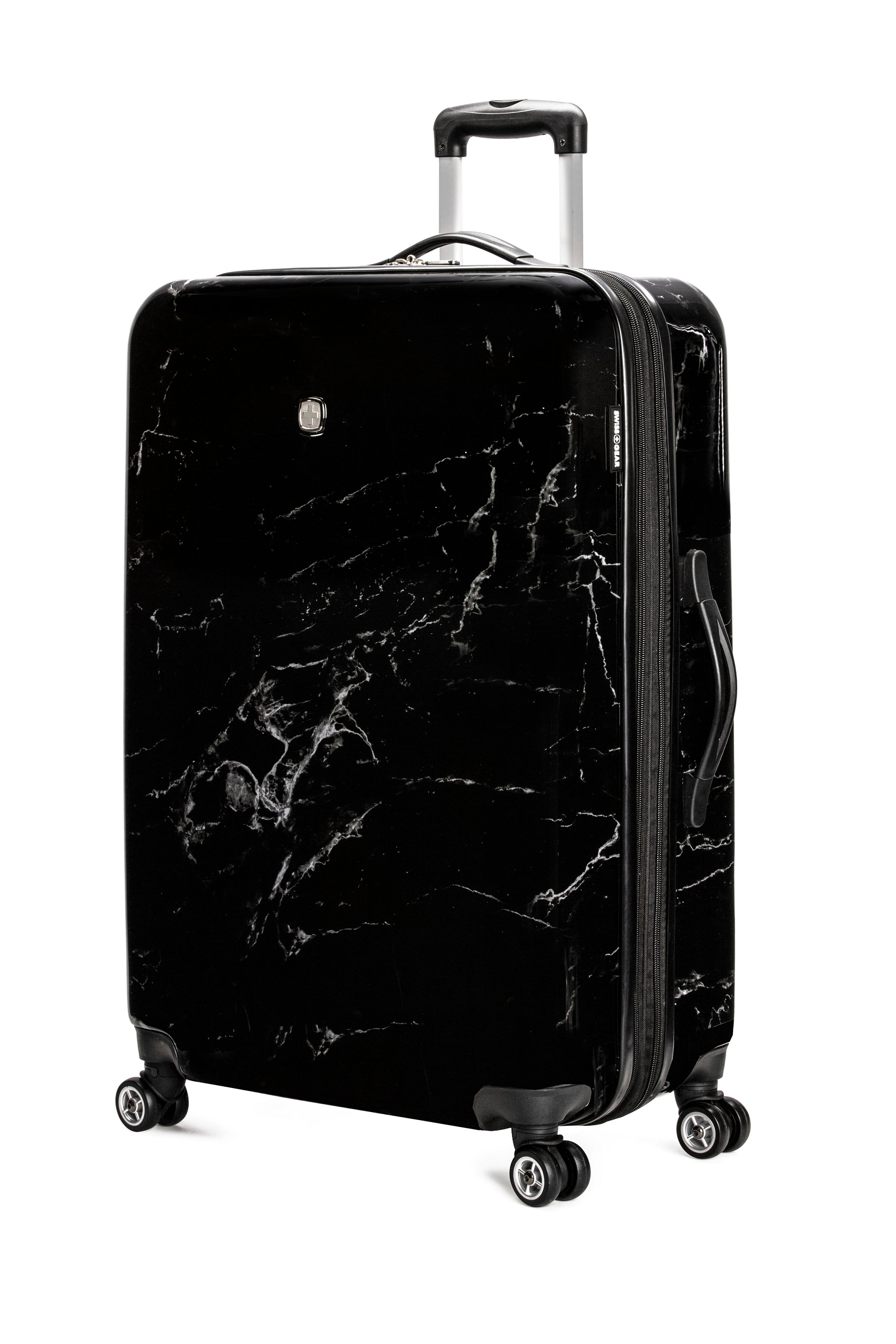 hard shell marble suitcase