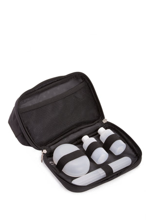 Swissgear 8756 Deluxe Framed Toiletry Kit Includes 3 oz. bottles, toothbrush holder and soapdish