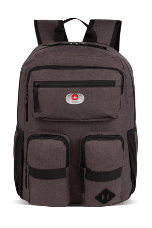 SWISSALPS 501 School Backpack - Heather Gray/Black