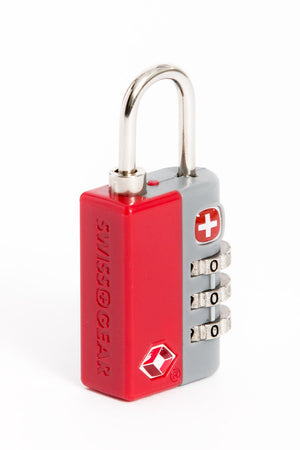 Swissgear Deluxe TSA Combination Lock - Red TSA-accepted baggage locking system