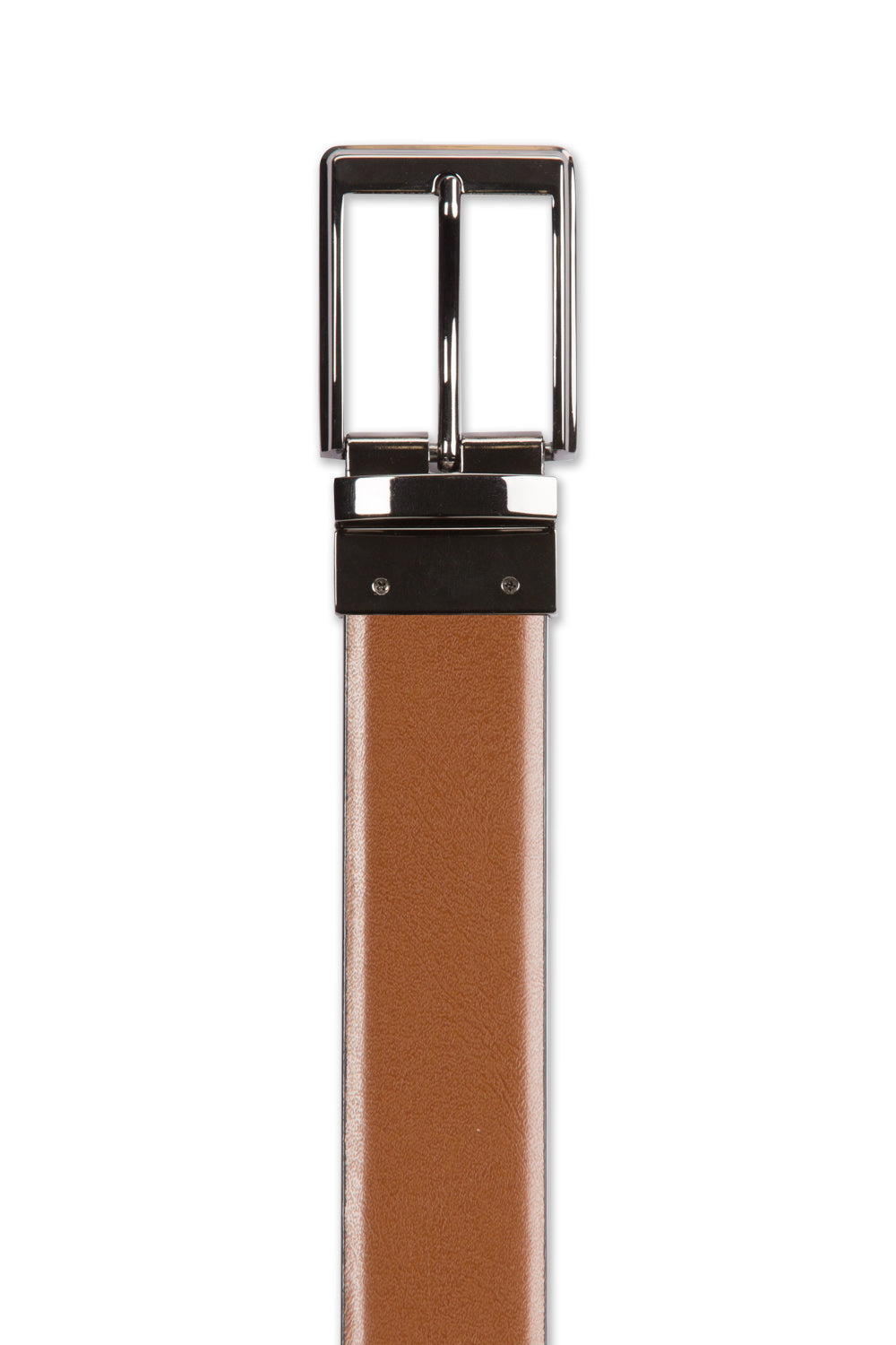 Swissgear Reversible Dressy Leather Belt - Brown leather side with brown stitching