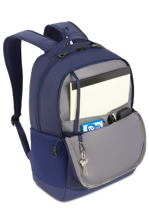 Swissgear Orientation 16 inch Laptop Backpack - Navy Essentials organizer compartment includes two elastic mesh pockets, elastic pen loops, a slip-in pocket for a folder or notebook, plus an integrated lanyard for attaching keys or a fob to.