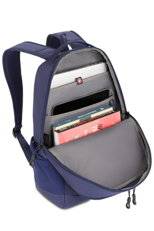 Swissgear Orientation 16 inch Laptop Backpack - Navy Main compartment integrates dual padded pockets for up to a 16 inch laptop and an 11