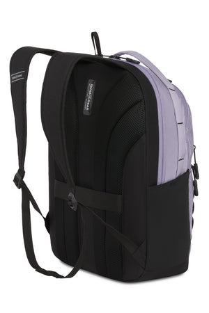 Swissgear Versa 16 inch Laptop Backpack - Lavender Gray contoured and adjustable shoulder straps