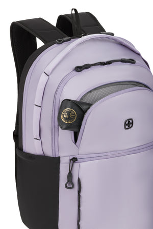 Swissgear Versa 16 inch Laptop Backpack - Lavender Gray Dual zippered pockets in the front of the bag keep additional items handy