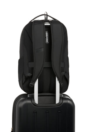 Swissgear Shield 16 inch Laptop Backpack - Black Add-a-bag trolley strap easily glides over most telescopic carry-on handles for hands free carrying