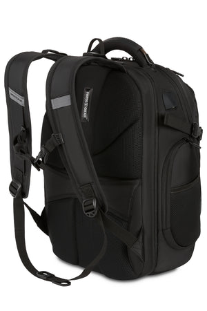 Swissgear 1028 USB ScanSmart Laptop Backpack - Ergonomically contoured, padded shoulder straps with built-in suspension, fully adjustable waist/sternum strap, and breathable mesh fabric
