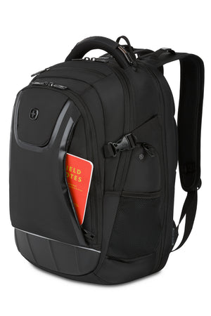 Swissgear 1028 USB ScanSmart Laptop Backpack - Discreet, quick access, vertical front pocket integrates a lanyard for attaching a key fob or badge to