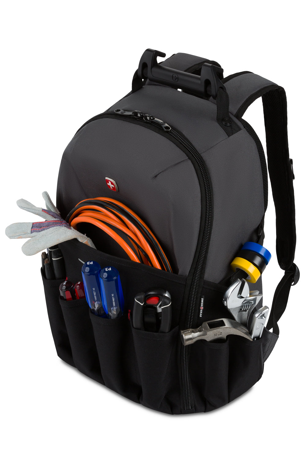SWISSGEAR ProTool Tool Backpack in Black/Dark Grey