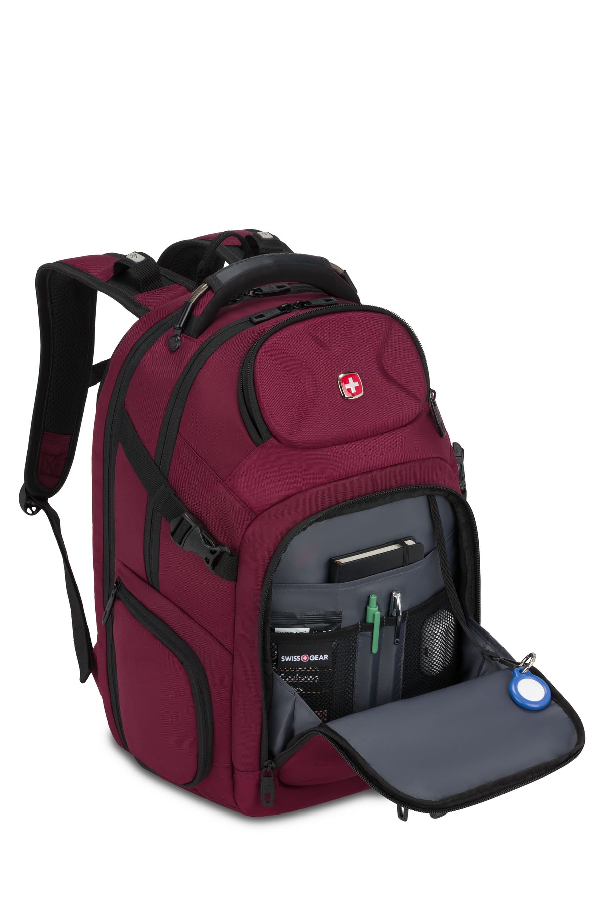 SWISSGEAR Stride ScanSmart Laptop Backpack - Burgundy Red - 08