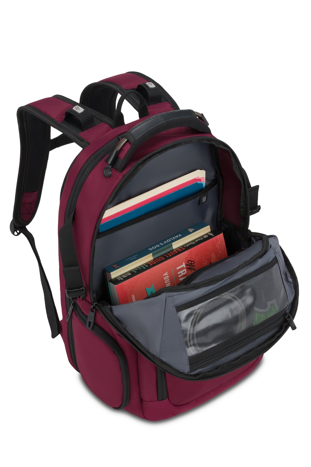 SWISSGEAR Stride ScanSmart Laptop Backpack - Burgundy Red - 06