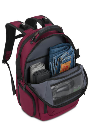SWISSGEAR Stride ScanSmart Laptop Backpack in Burgundy Red