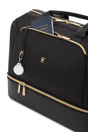 SWISSGEAR 1098 Weekender Tote Travel Bag - Black/Gold