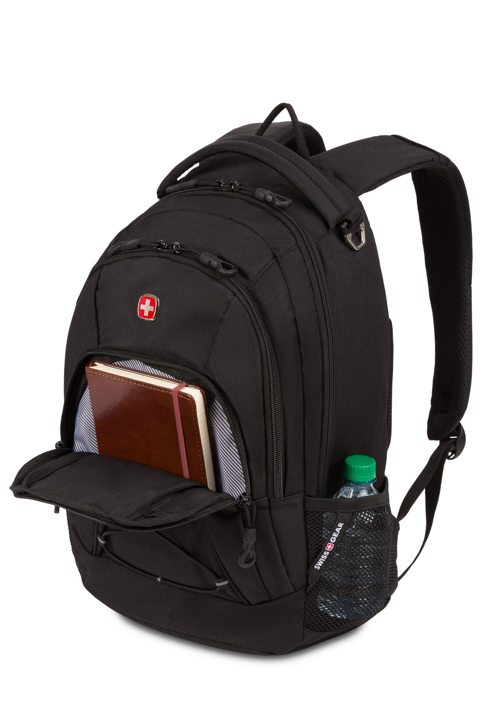 15.6 swiss made laptop backpack SWISSGEAR Bungee Core Black/Gold Completing a Penn Fathom Dedicated laptop compartment and Color:TB Custom White Head Pro Walleye Color_Olive