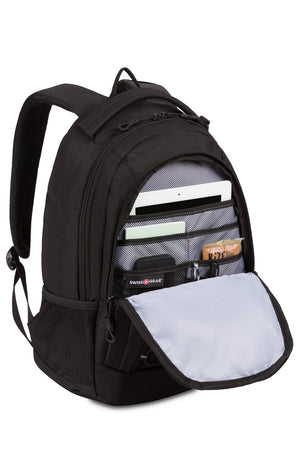 backpack that can hold laptop 16" Compact Rolling Stands upright Travel Laptop Backpack, 17 Inch