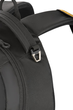 SWISSGEAR 1186 Laptop Backpack - Special Edition - Black Gold Padded grab handle with D-ring buckle and bungee cord system to attach extra gear to