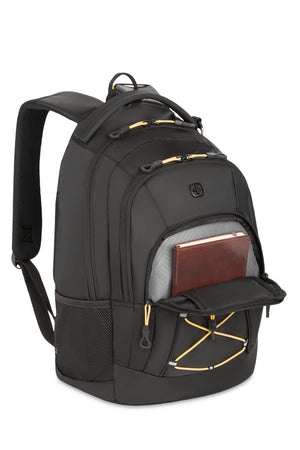 SWISSGEAR 1186 Laptop Backpack - Special Edition - Black Gold Quick-access, front zippered pocket for frequently needed items