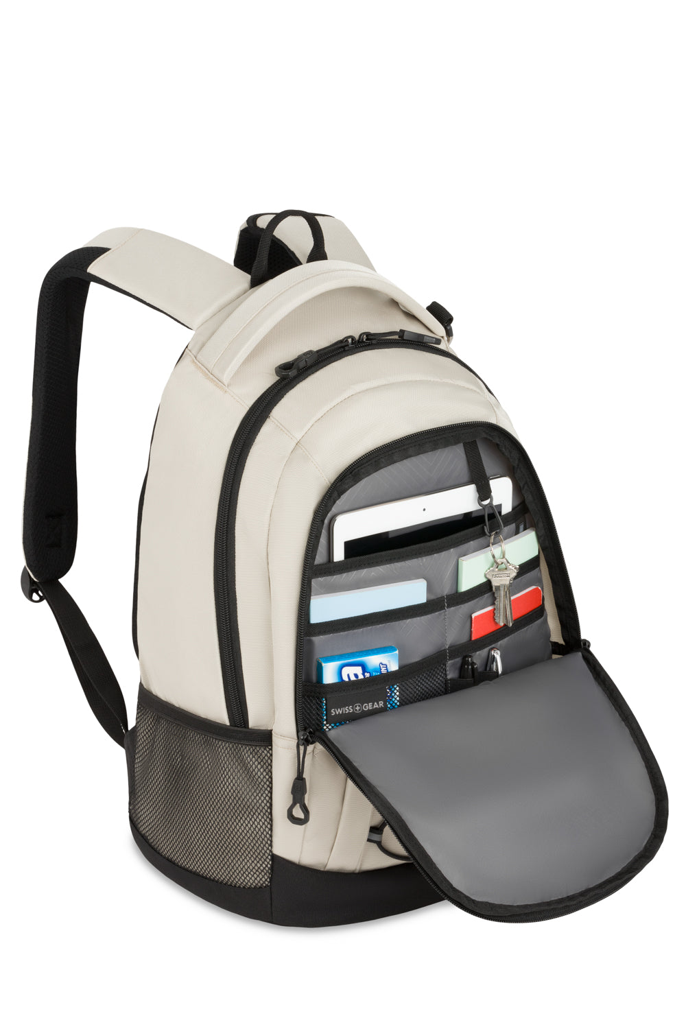 SWISSGEAR Bungee Core Laptop Backpack - Cream/Black - 06