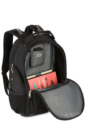 Swissgear 1696 ScanSmart Laptop Backpack Padded power bank/media pocket with built-in cable access for headphone/charging cable
