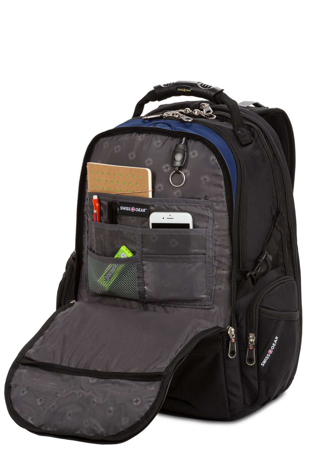 SWISSGEAR 1753 ScanSmart Laptop Backpack - Black/Navy - 04