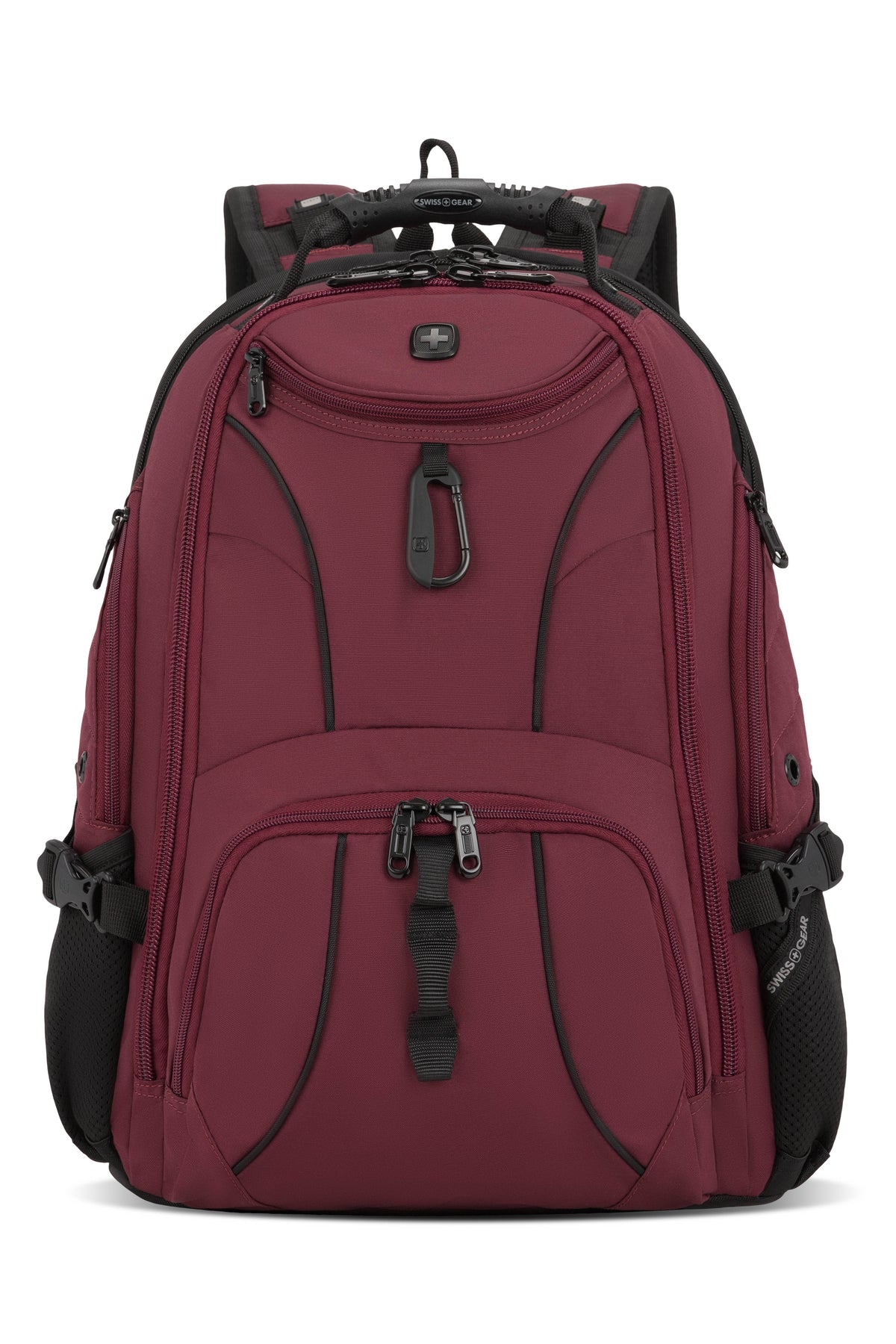 SWISSGEAR 1900 ScanSmart Laptop Backpack - Merlot Red/Black - 04