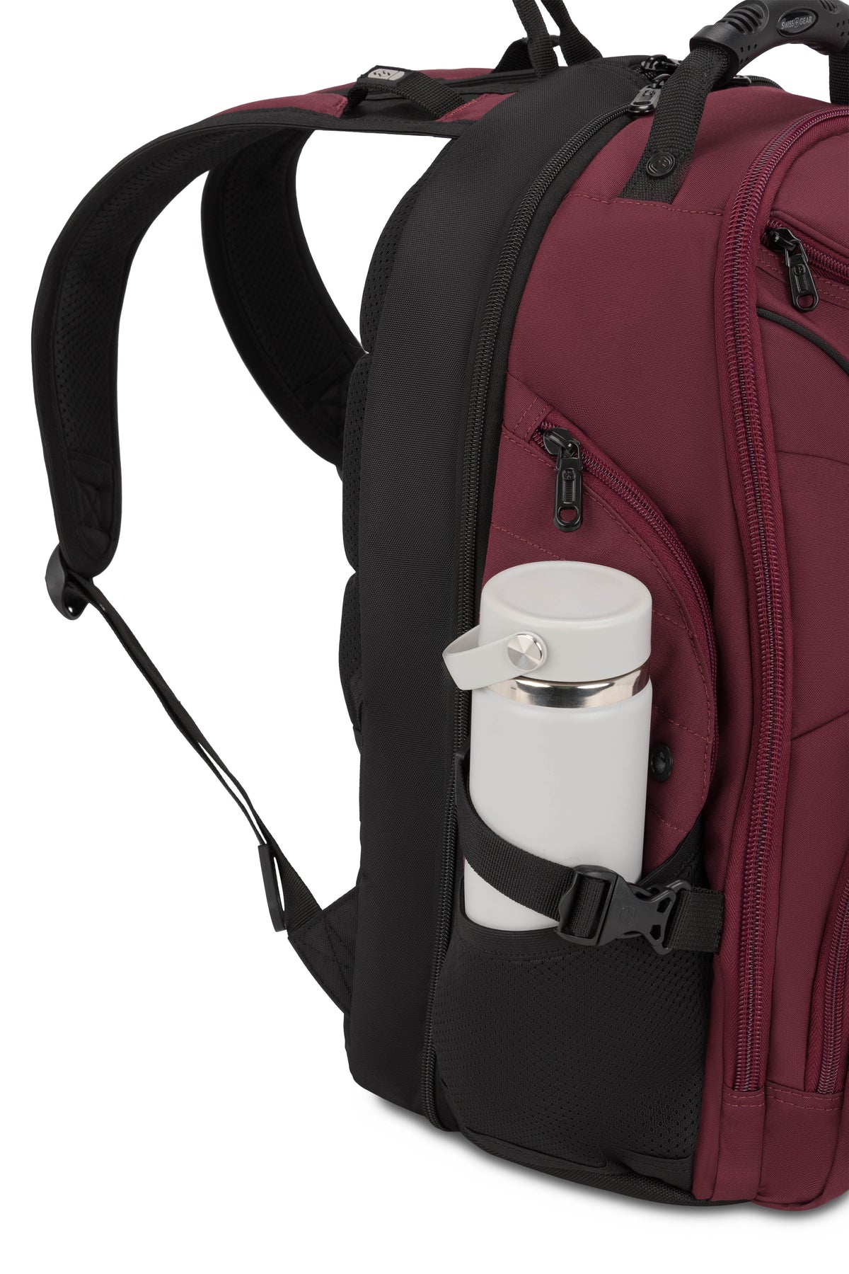 SWISSGEAR 1900 ScanSmart Laptop Backpack - Merlot Red/Black - 09