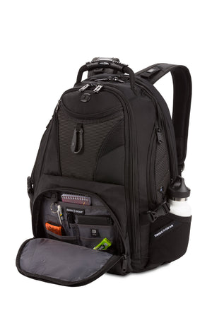 17 laptops notebook swissgear scansmart backpack green ace black color 1900 Laptop Backpack, Fits Most 17-Inch Laptops, TSA-Friendly Lay-Flat Design, RFID Protection, and Tablet Pocket, Black, 31L, 18.5-Inch : Electronics and a focus on comfort jumps to the eye SWISSGEAR ScanSmart TSA 17 Laptop