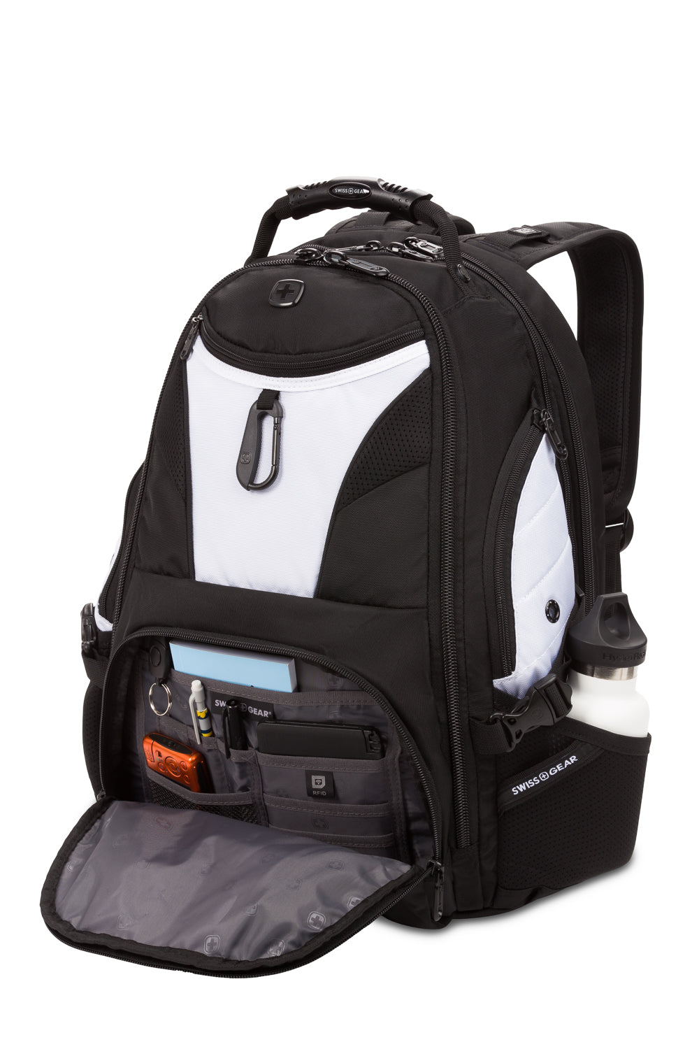 SWISSGEAR 1900 ScanSmart Laptop Backpack - Black/White - 04