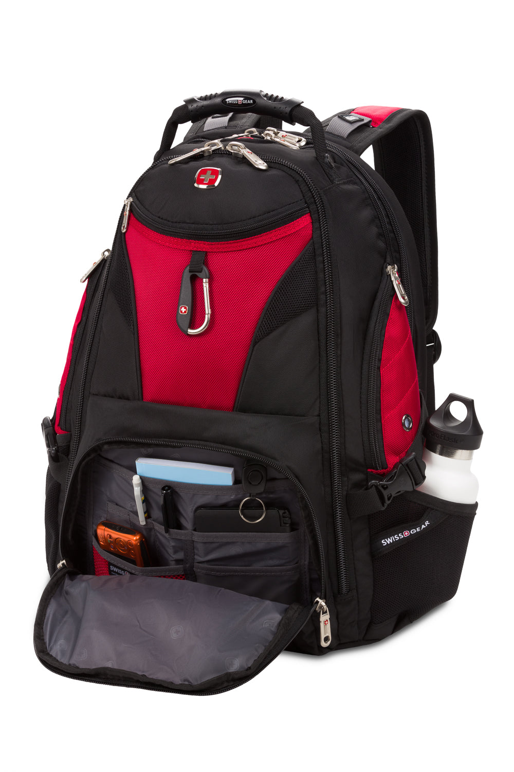SWISSGEAR 1900 ScanSmart Laptop Backpack - Black/Red - 04