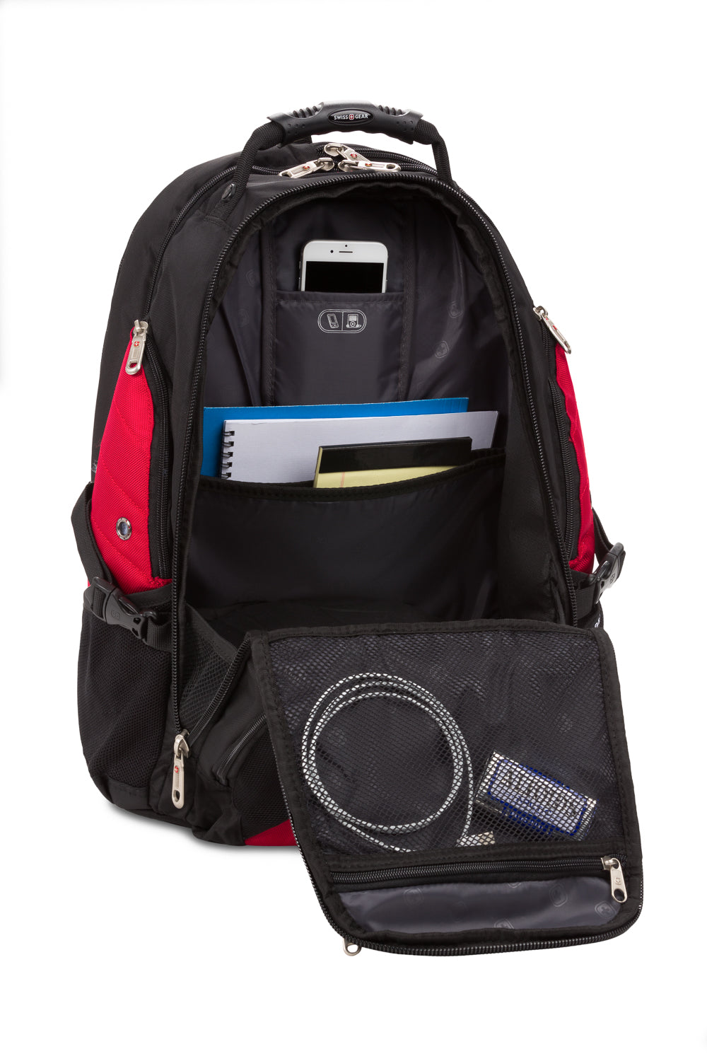 SWISSGEAR 1900 ScanSmart Laptop Backpack - Black/Red - 05