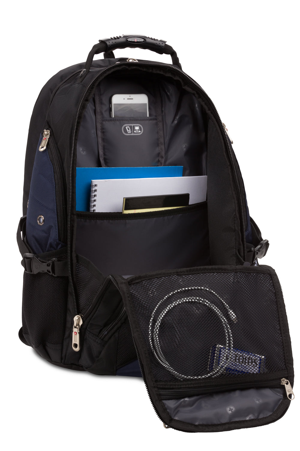 SWISSGEAR 1900 ScanSmart Laptop Backpack - Black/Blue - 05