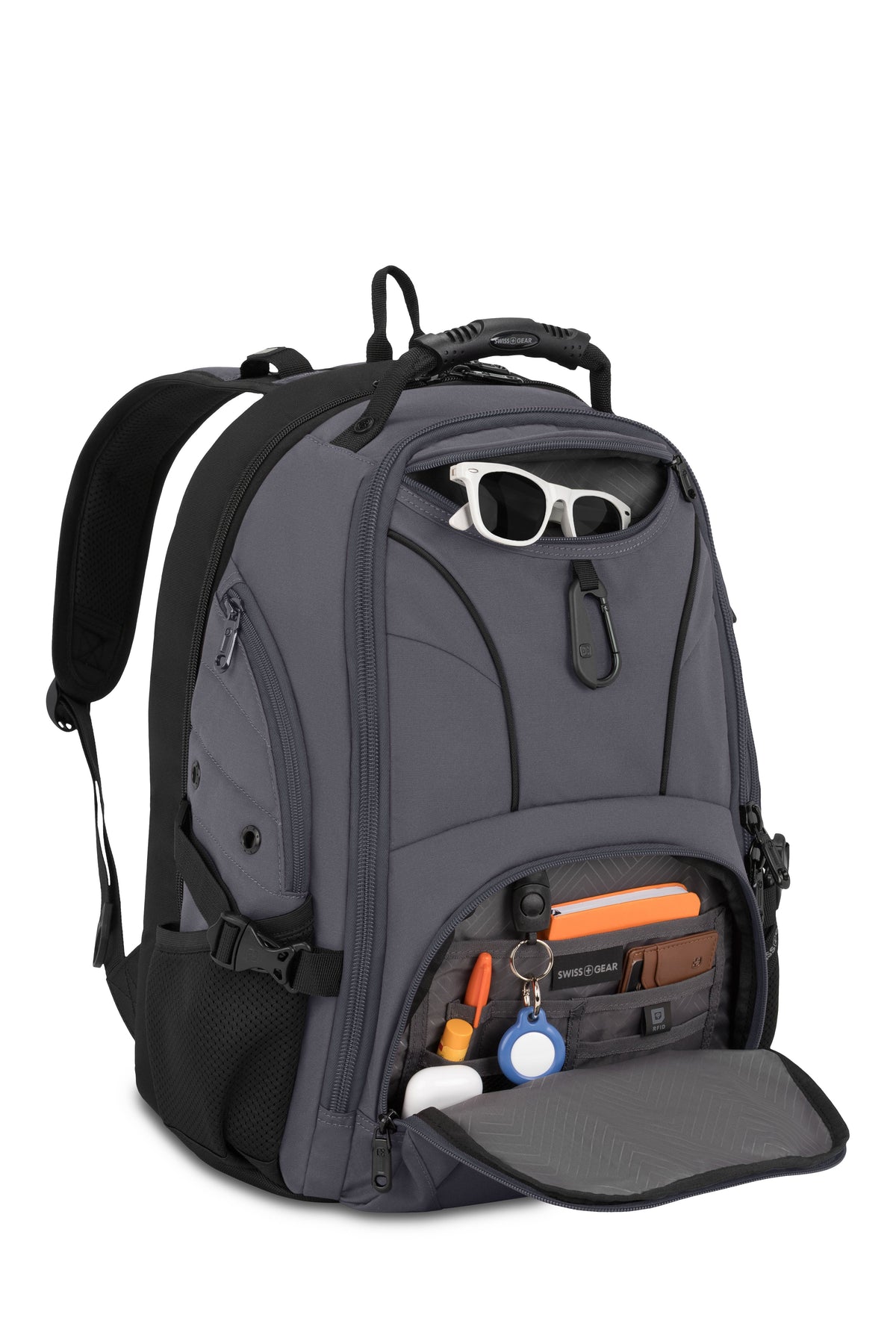 SWISSGEAR 1900 ScanSmart Laptop Backpack - Grey/Black - 05
