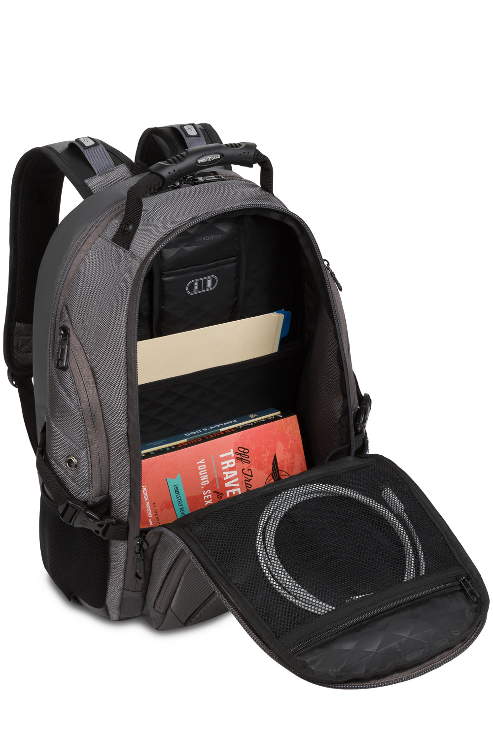 SWISSGEAR 1900 ScanSmart Laptop Backpack - Grey Ballistic - 06